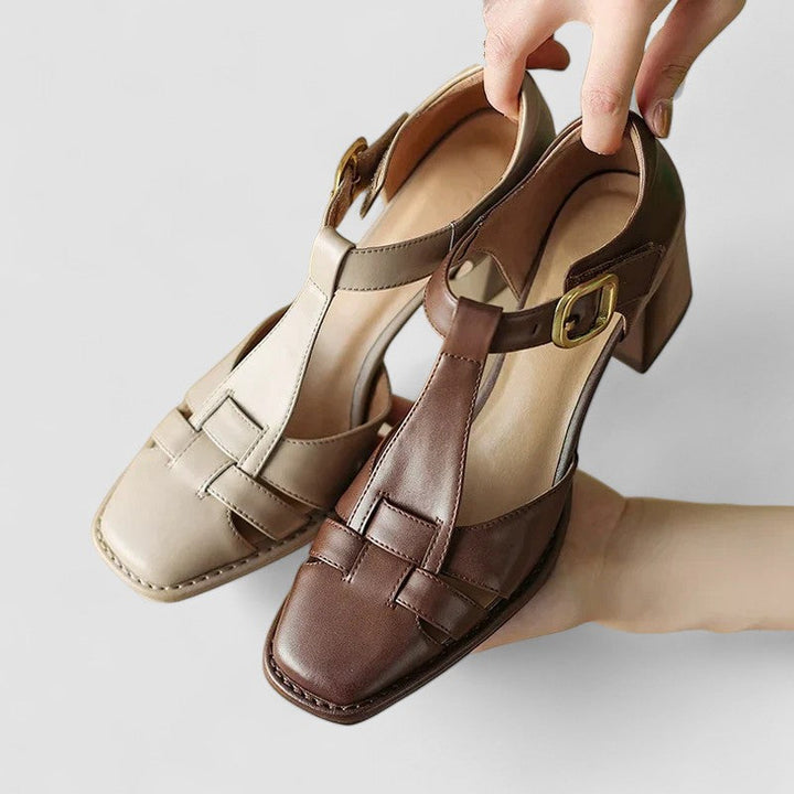 Elyxiana | T-Strap Block Heels