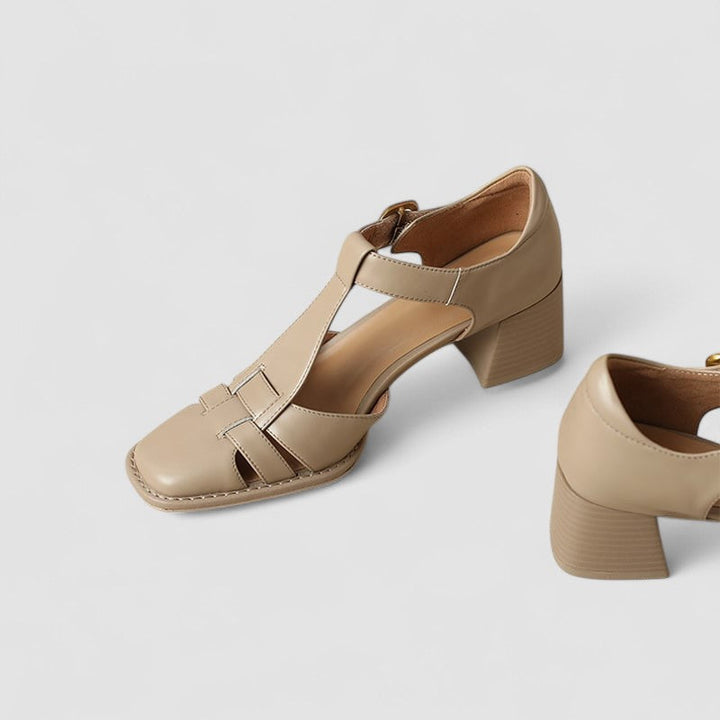 Elyxiana | T-Strap Block Heels
