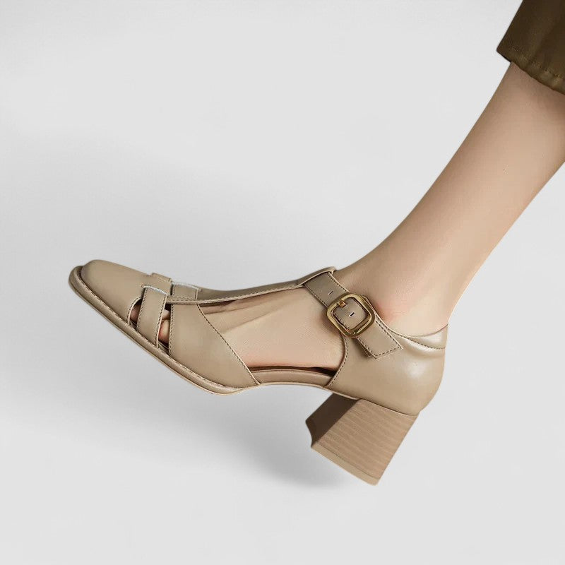 Elyxiana | T-Strap Block Heels