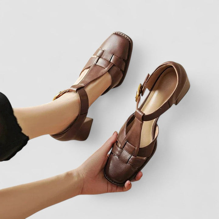 Elyxiana | T-Strap Block Heels