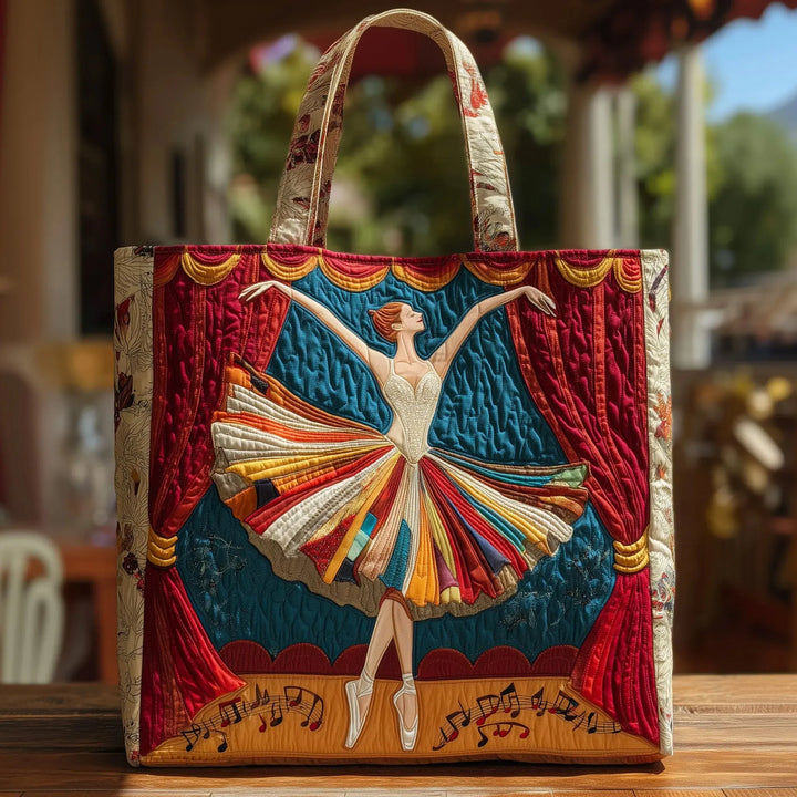 The Elegant Ballerina Quilted Tote Bag
