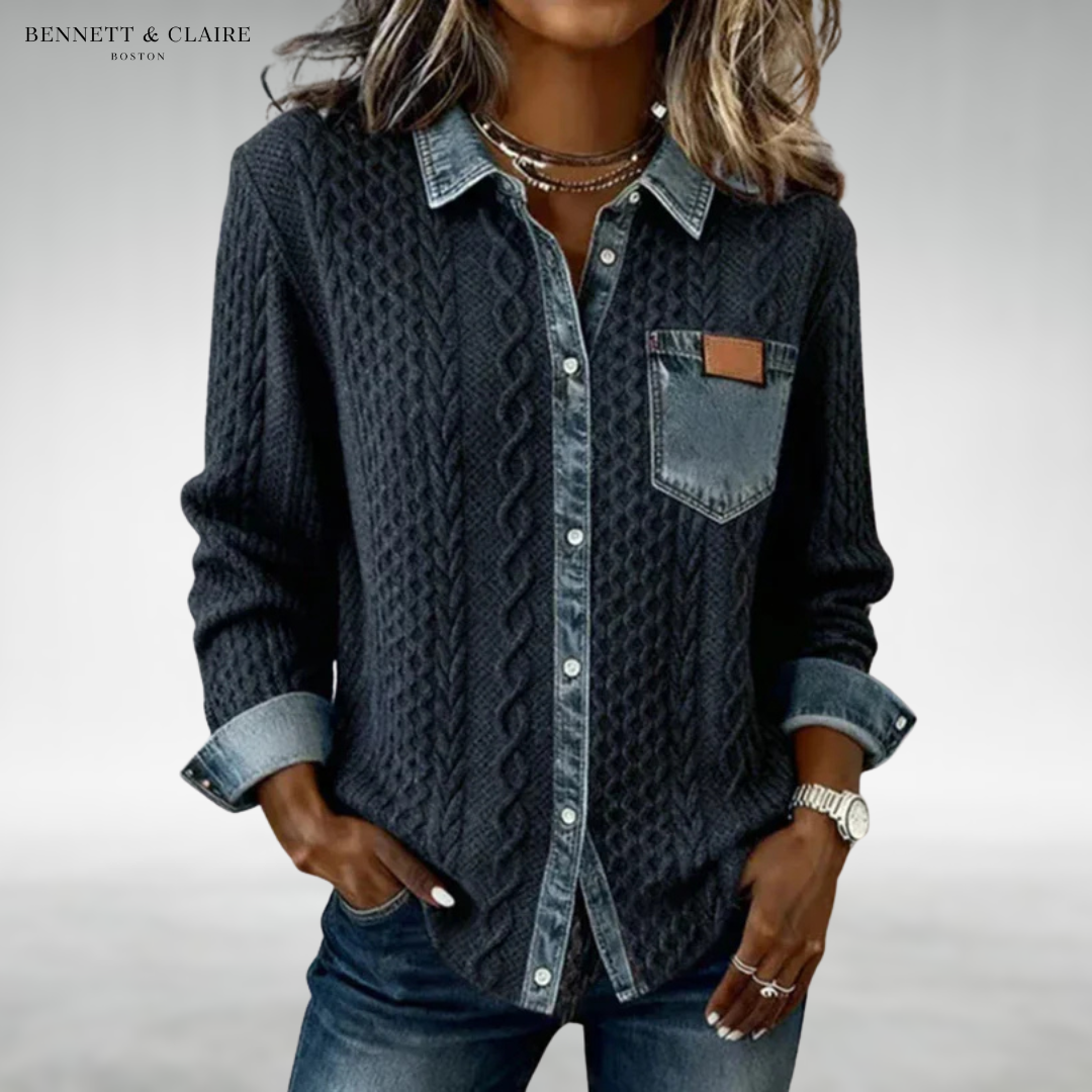 Naomi™ Cozy Knit Button-Up Shirt