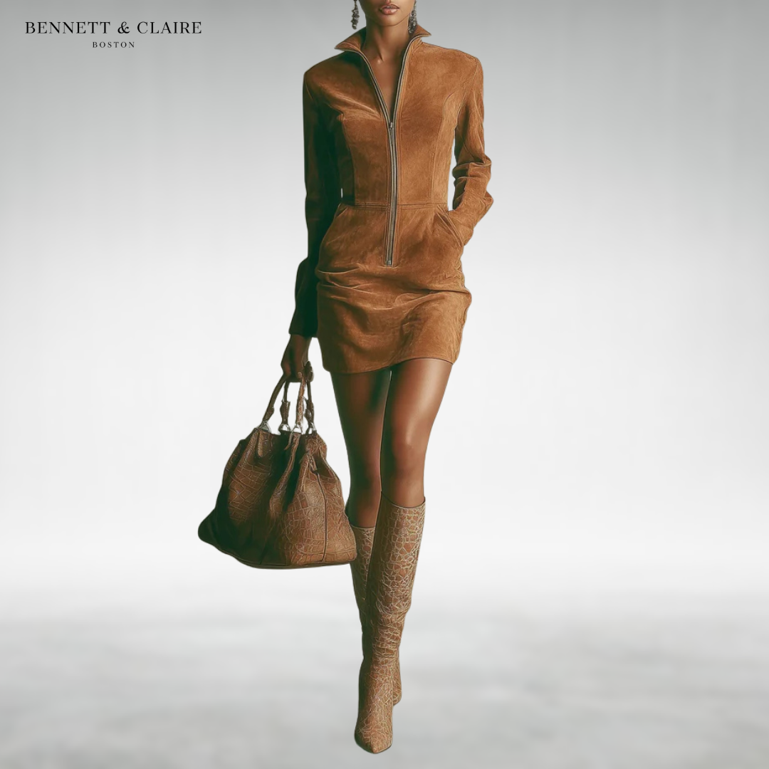 Bella™ Suede Zip Dress