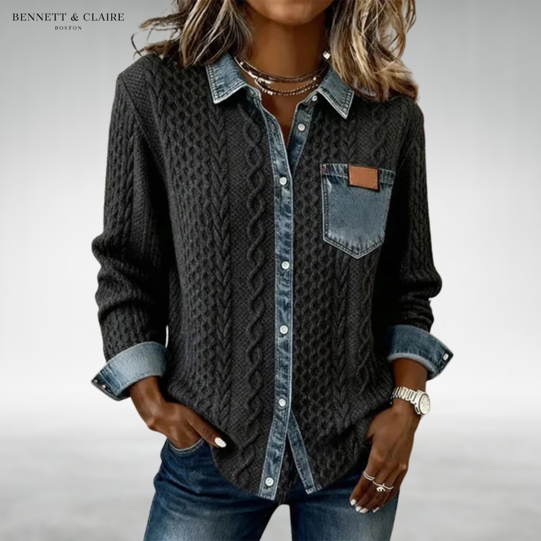 Naomi™ Cozy Knit Button-Up Shirt