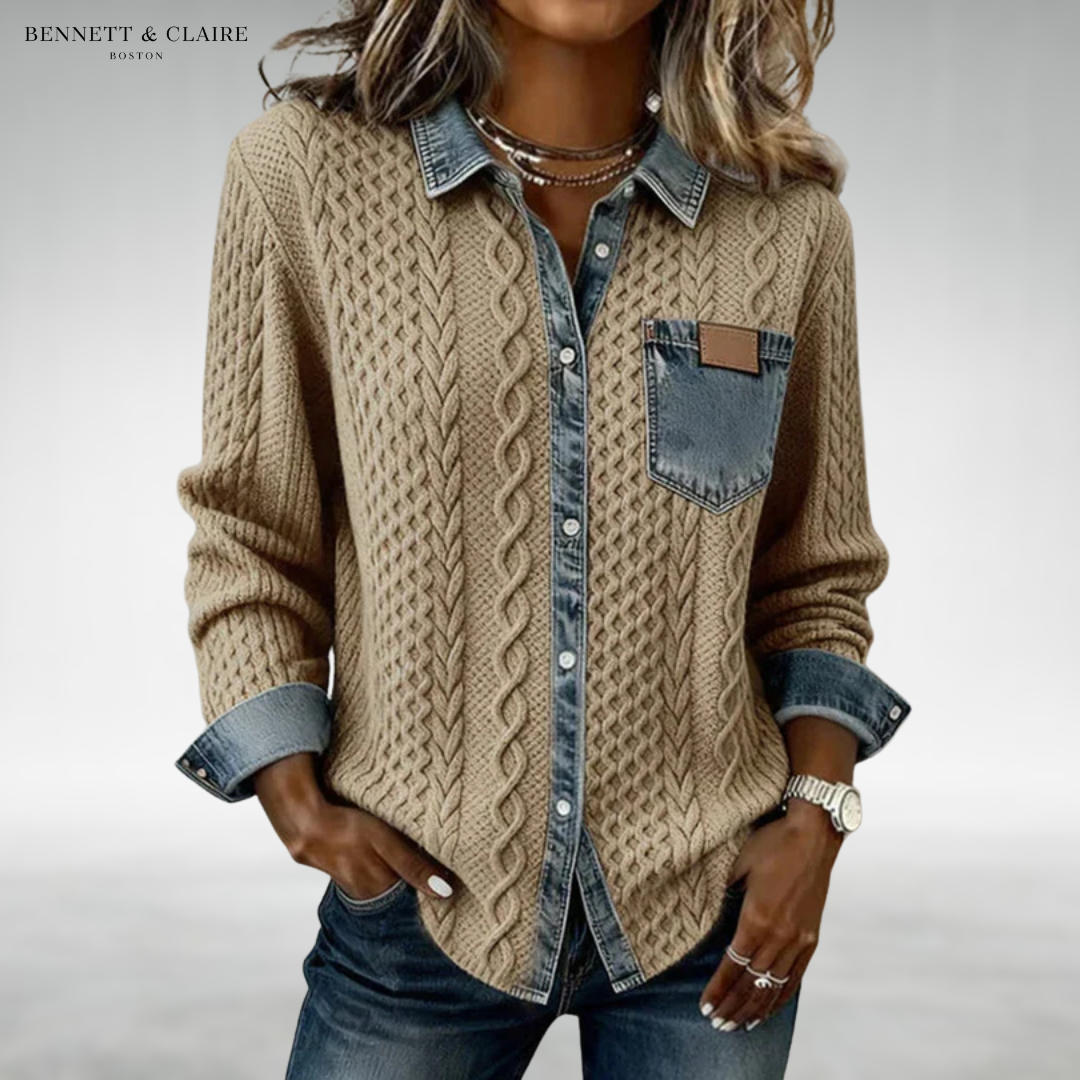 Naomi™ Cozy Knit Button-Up Shirt