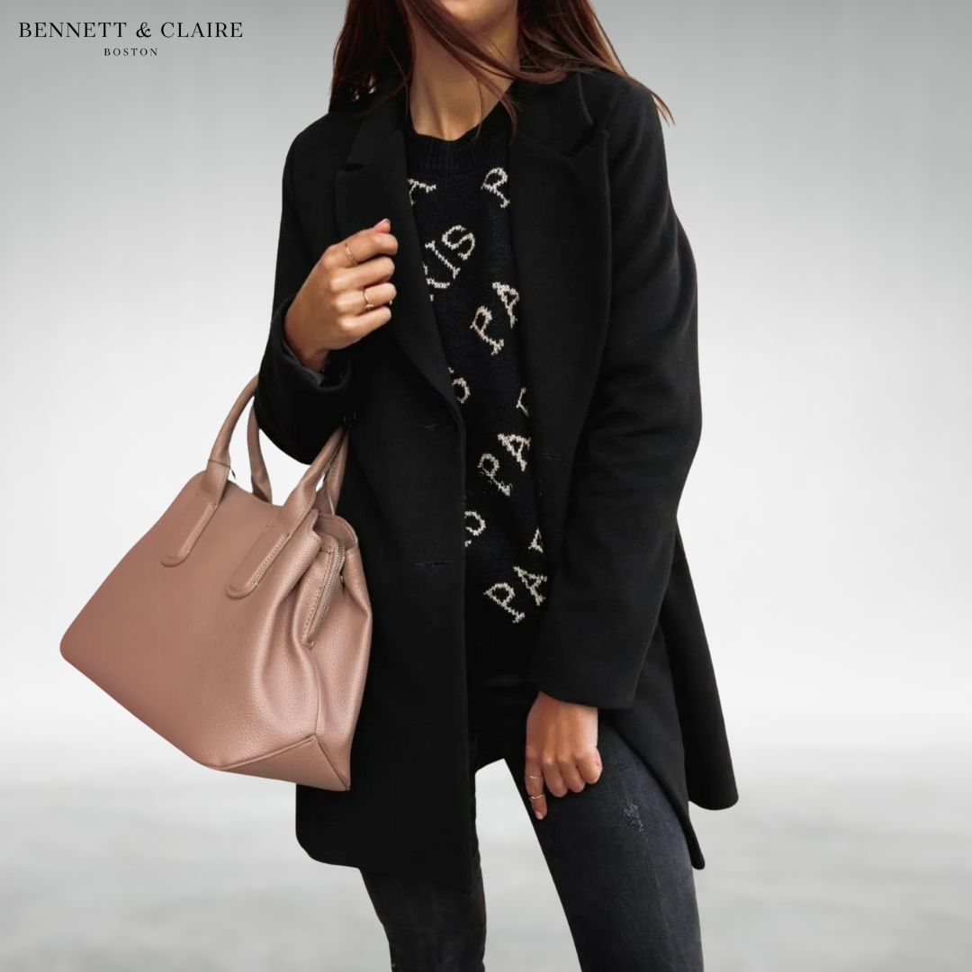 Lucile™ Elegant Wool-Blend Coat