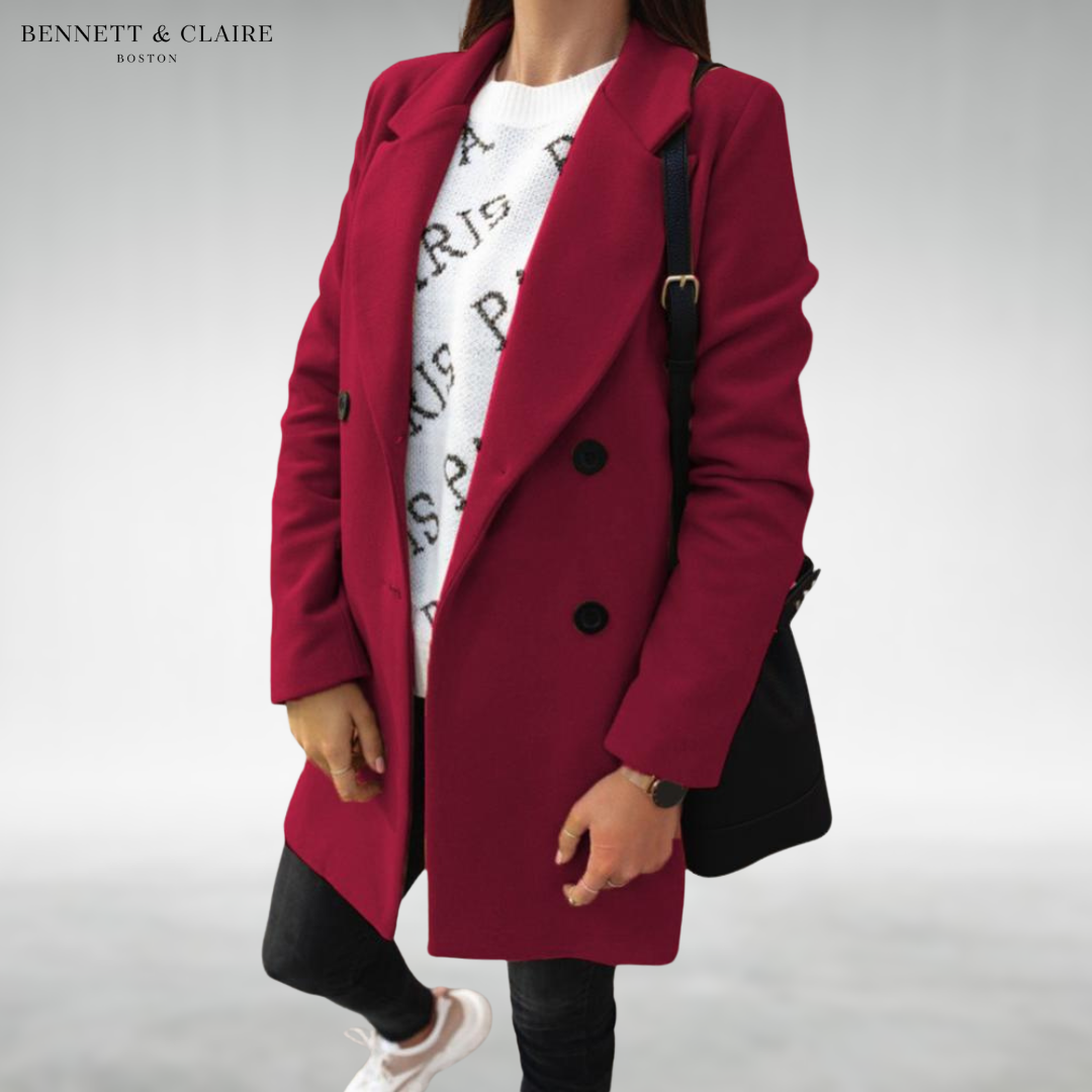 Lucile™ Elegant Wool-Blend Coat