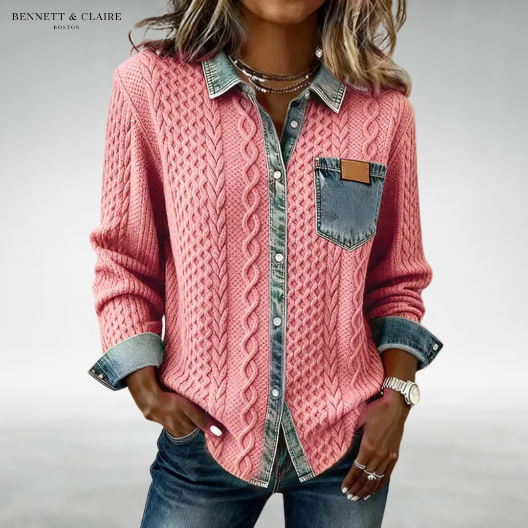 Naomi™ Cozy Knit Button-Up Shirt