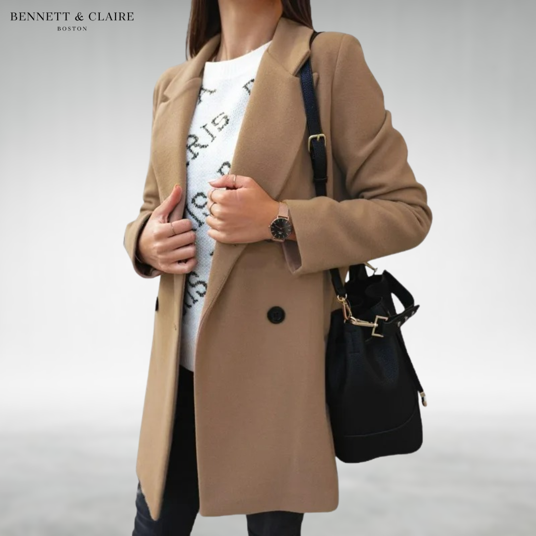 Lucile™ Elegant Wool-Blend Coat
