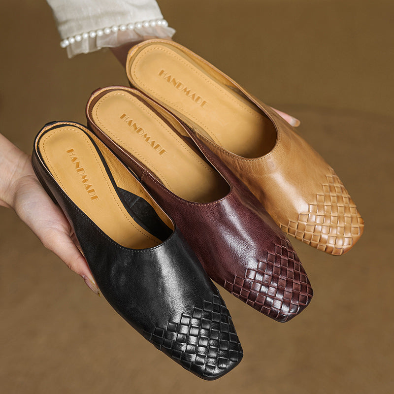 Helma faux Leather Mules