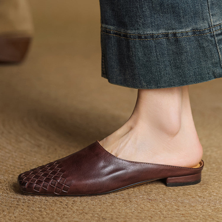 Helma faux Leather Mules