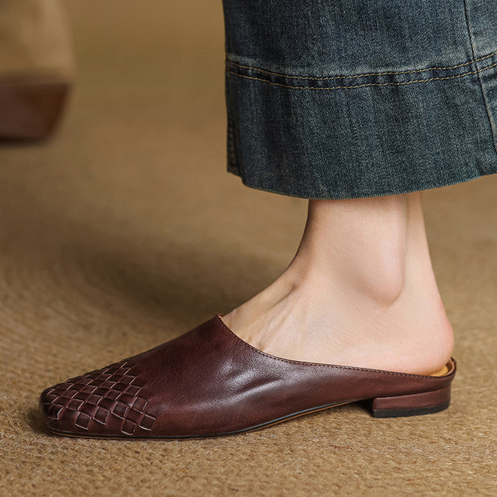 Helma faux Leather Mules