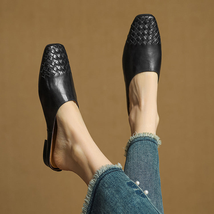 Helma faux Leather Mules