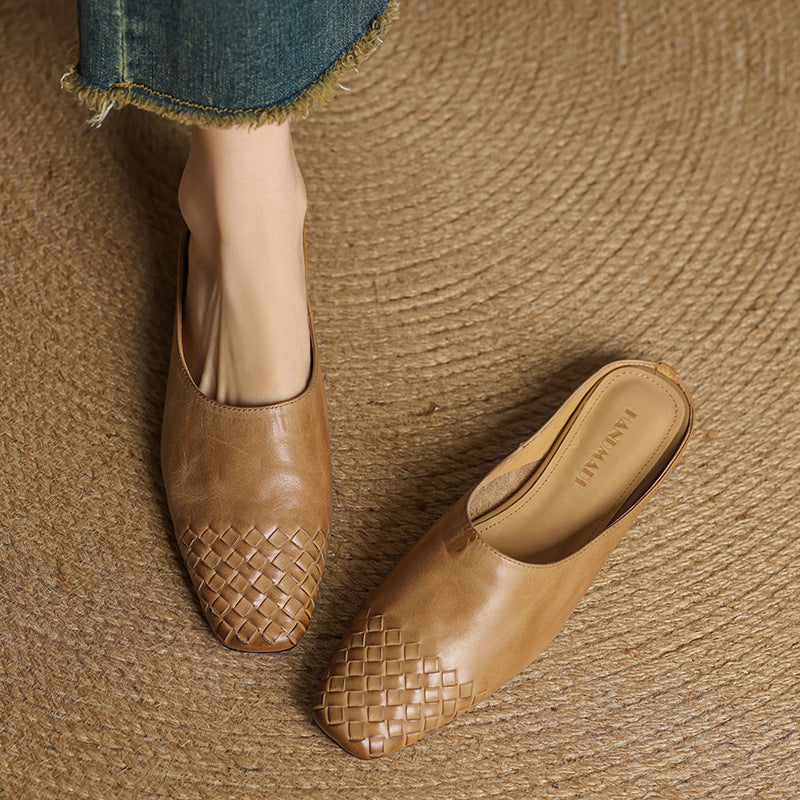 Helma faux Leather Mules
