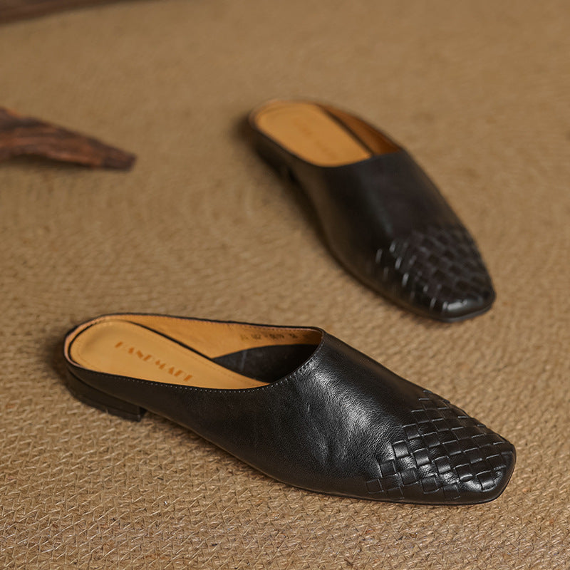 Helma faux Leather Mules