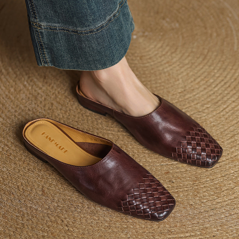 Helma faux Leather Mules