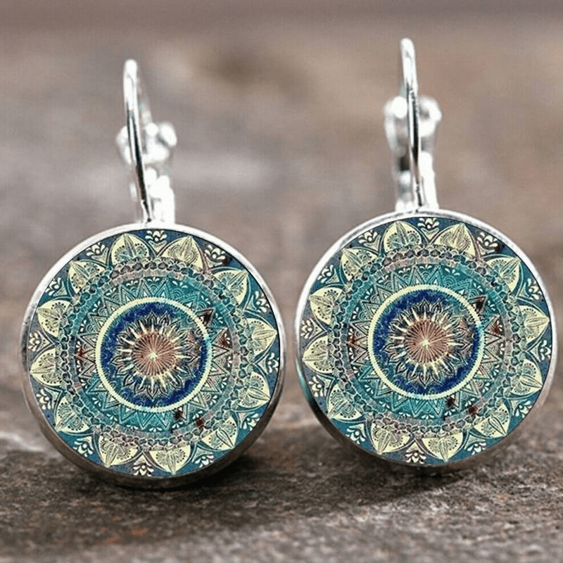 Zenara | Vintage Rounded Mandala Earrings
