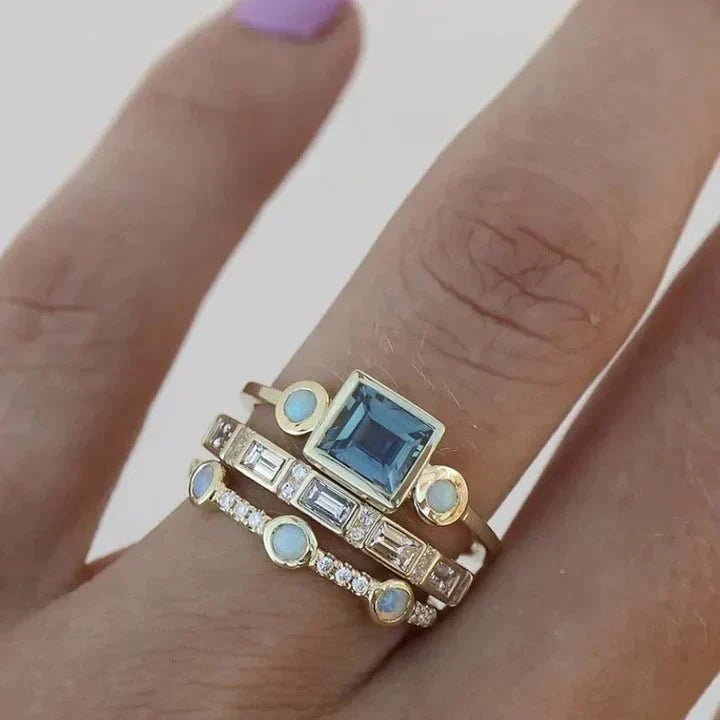 Caelia | Vintage Blue Crystal Ring