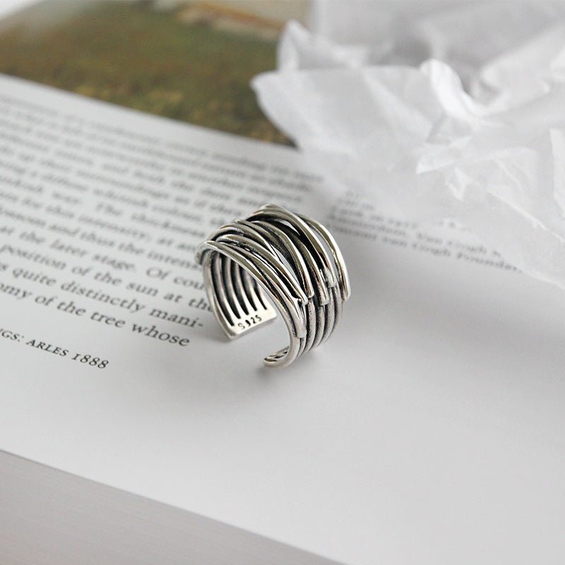 Sylvian | Silver-colored Adjustable Layered Ring