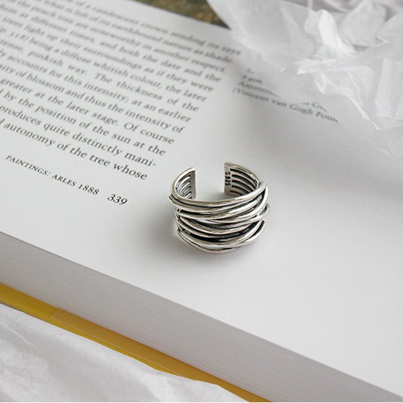Sylvian | Silver-colored Adjustable Layered Ring