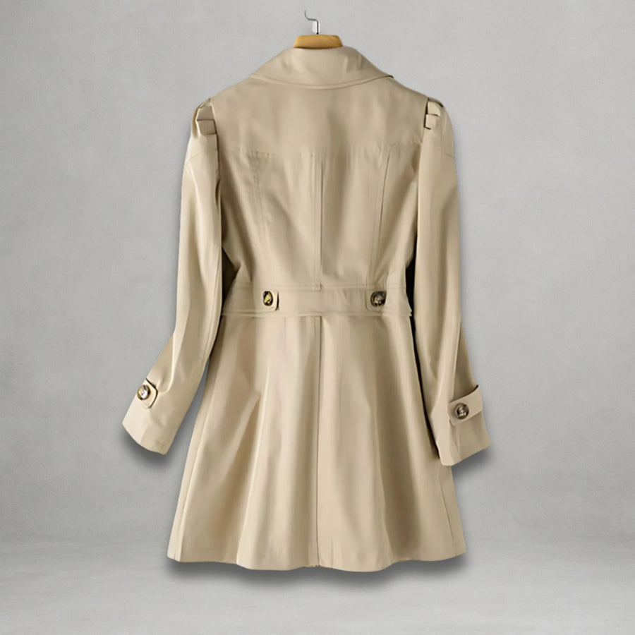 Scarlett | Women's Classic Single-Breasted Trench Coat Notch Lapel