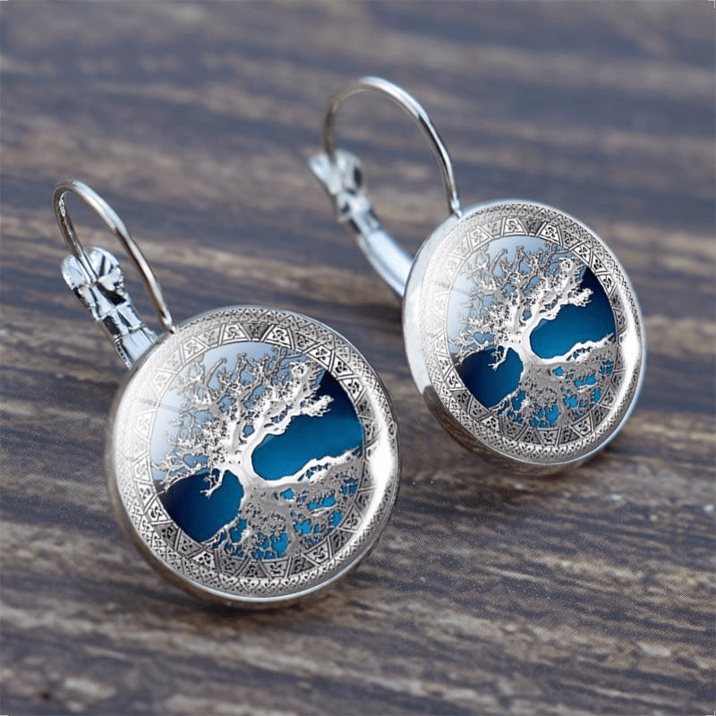 Sylvara | Silver Tree of Life Hoop Earrings